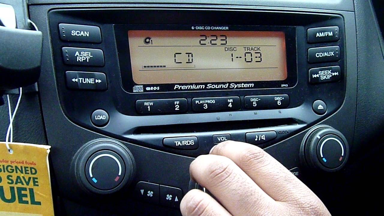 1997 Honda accord cd player removal #5