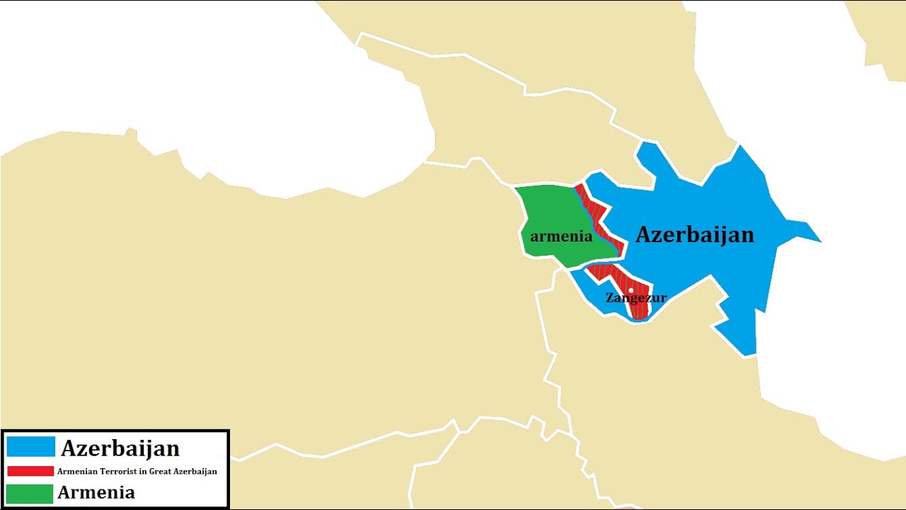Зангезур на карте Армении