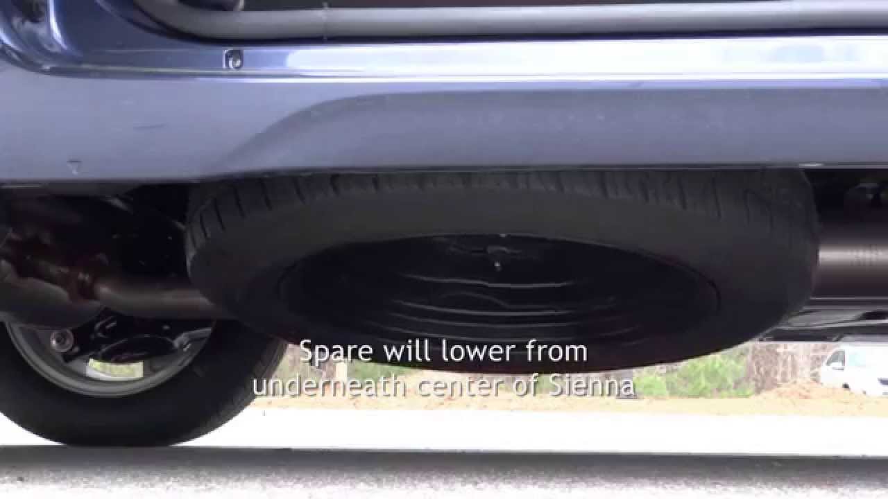 Where is the spare tire in a toyota sienna 2006