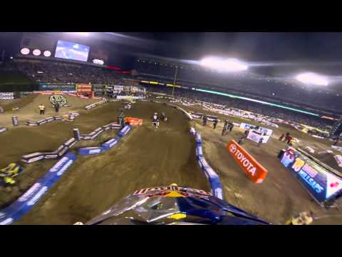 GoPro HD: James Stewart Main Event Lap 2013 Monster Energy Supercross Anaheim Opener 