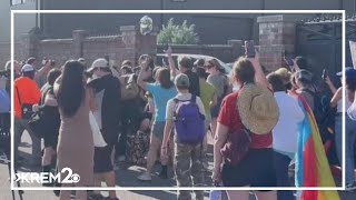 Protesters gather at Spokane ICE office to demand release of asylum seeker who was detained