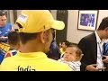 IANS - Watch: MS Dhoni's daughter in CSK dressing room