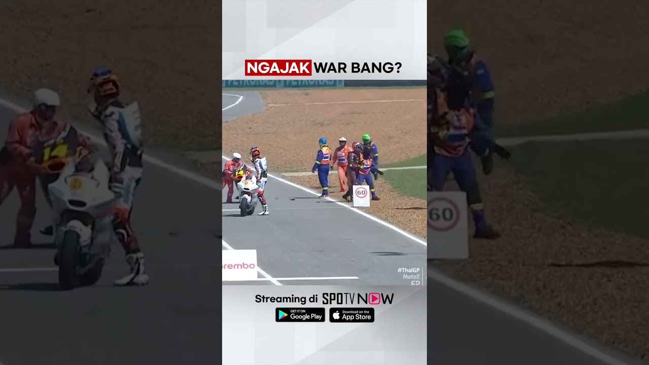 #Moto2 🏍 - Gak salah apa-apa malah ditabrak 😓💥 #ThaiGP