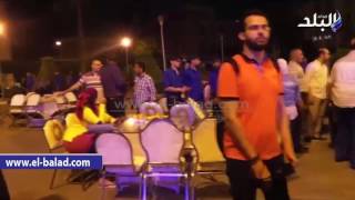صدى البلد | طلاب التربية العسكرية بجامعة القاهرة يأمنون السحور الجماعي ...