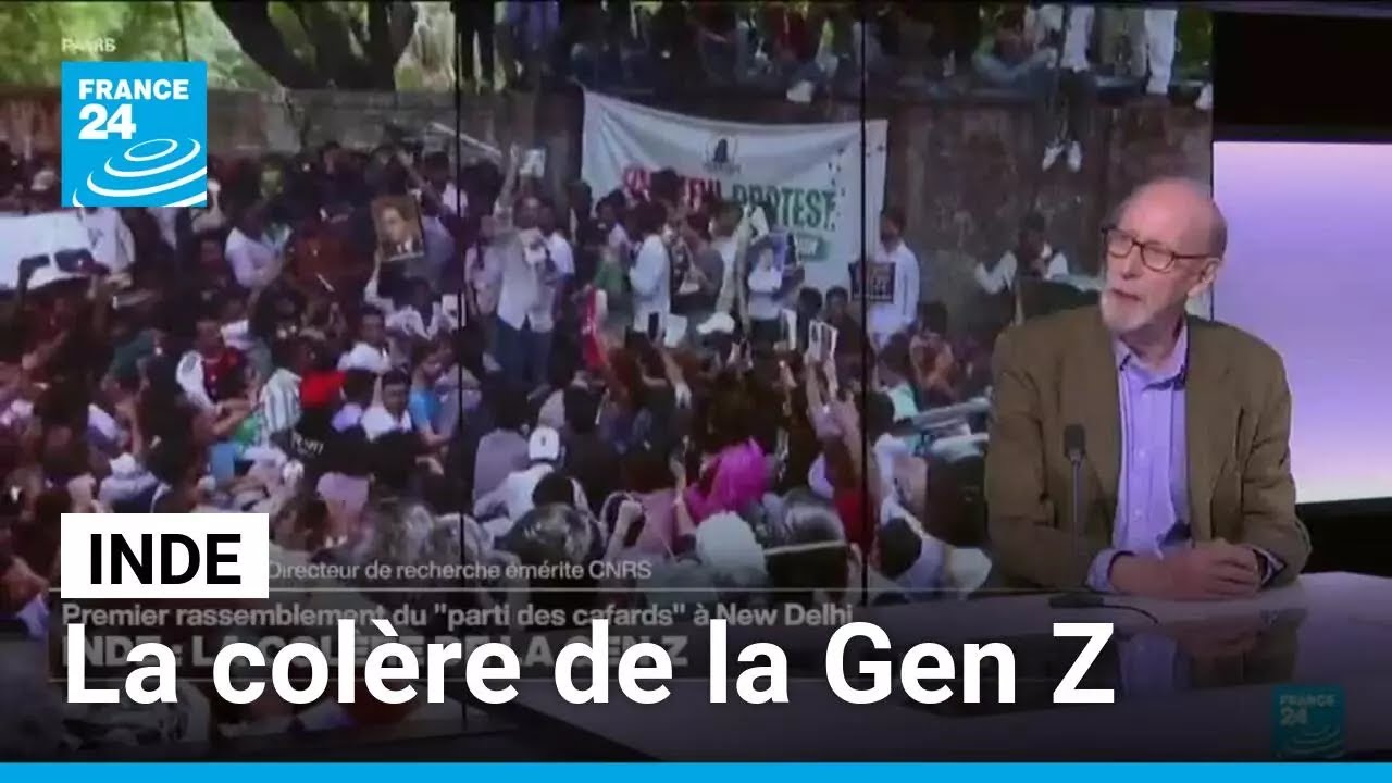 Premier rassemblement du "parti des cafards" à New Delhi : la colère de la Gen Z • FRANCE 24