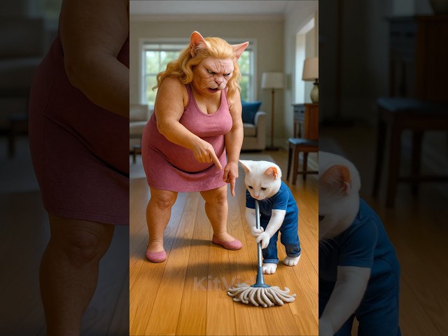 Kitten’s Explosive Revenge On Evil Stepmother! 😈🔥 #cat #kitten #shorts