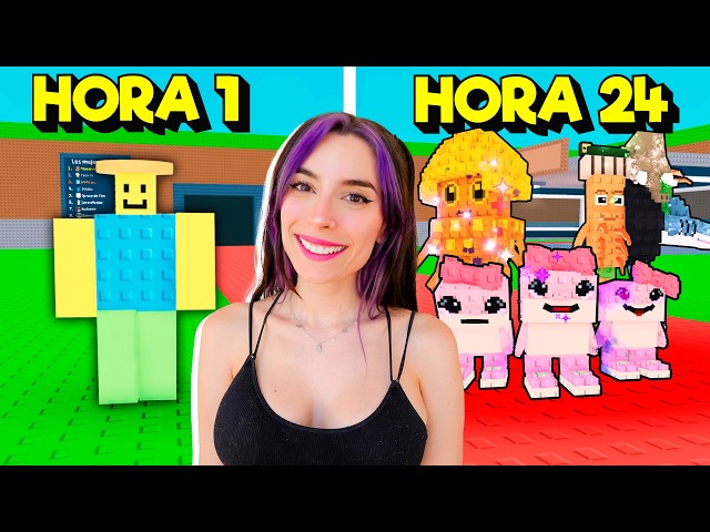 Pasé 24 HORAS Jugando STEAL A BRAINROT en Roblox 😱