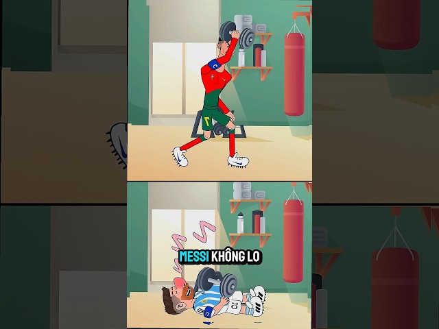 Ronaldo và Messi ai là CON TRAI NGOAN CỦA MẸ ❤❤ #hoathinh #messi #ronaldo #minecraft #giaitri