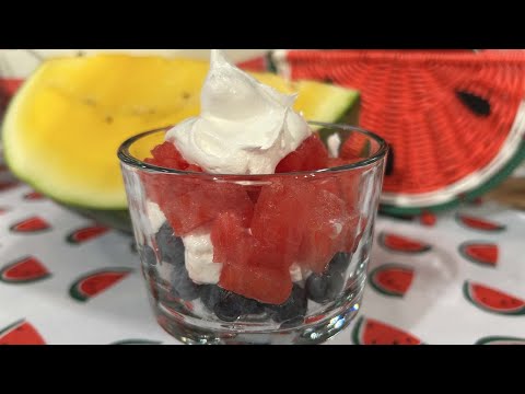 screenshot of youtube video titled Patriotic Watermelon Parfait | Making It Grow