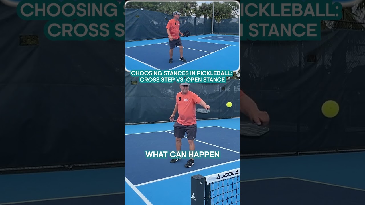 Choosing Stances in Pickleball: Cross Step vs. Open