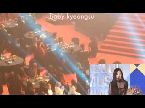 170119 EXO reaction to Taeyeon 26th Seoul Music Awards