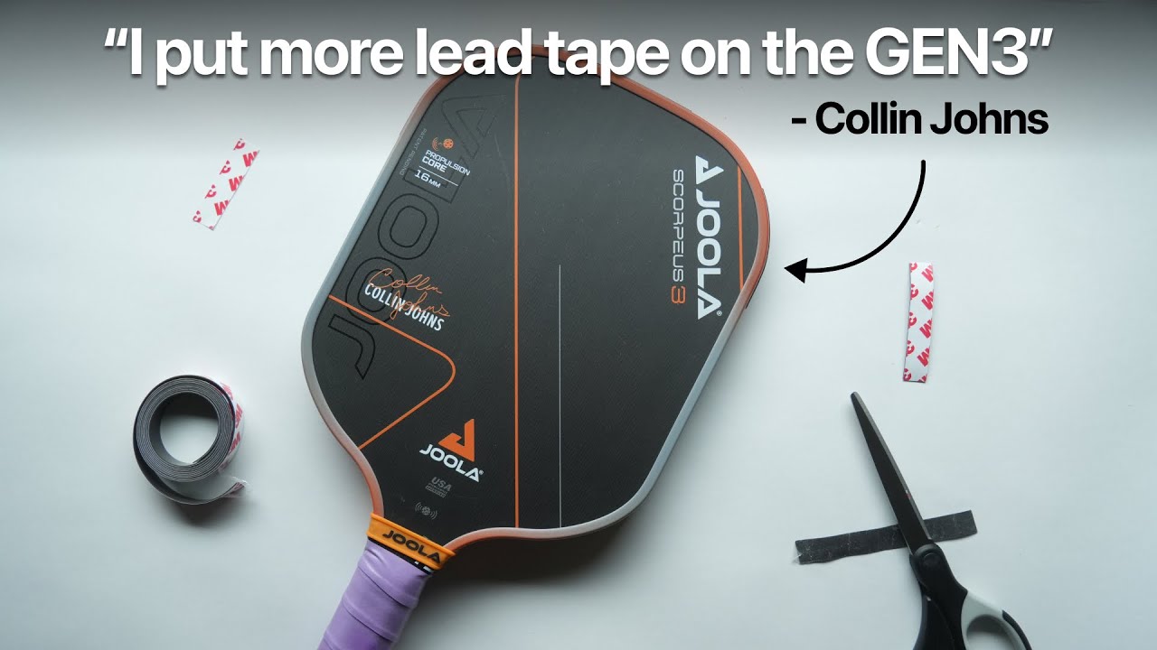 Collin Johns Lead Tape Setup On New JOOLA GEN3 Scorpeus Pickleball Paddle