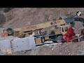 Uttarkashi Tunnel Collapse: Stuck Part of American Auger Machine Cut Off With Plasma Cutter | News9 - 01:25 min - News - Video