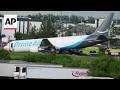 Amazon cargo plane overruns runway at Miami airport