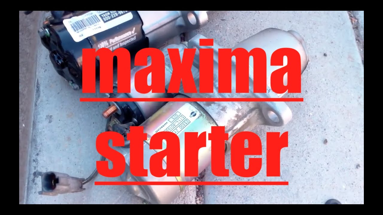 How to replace 2000 nissan maxima starter #1