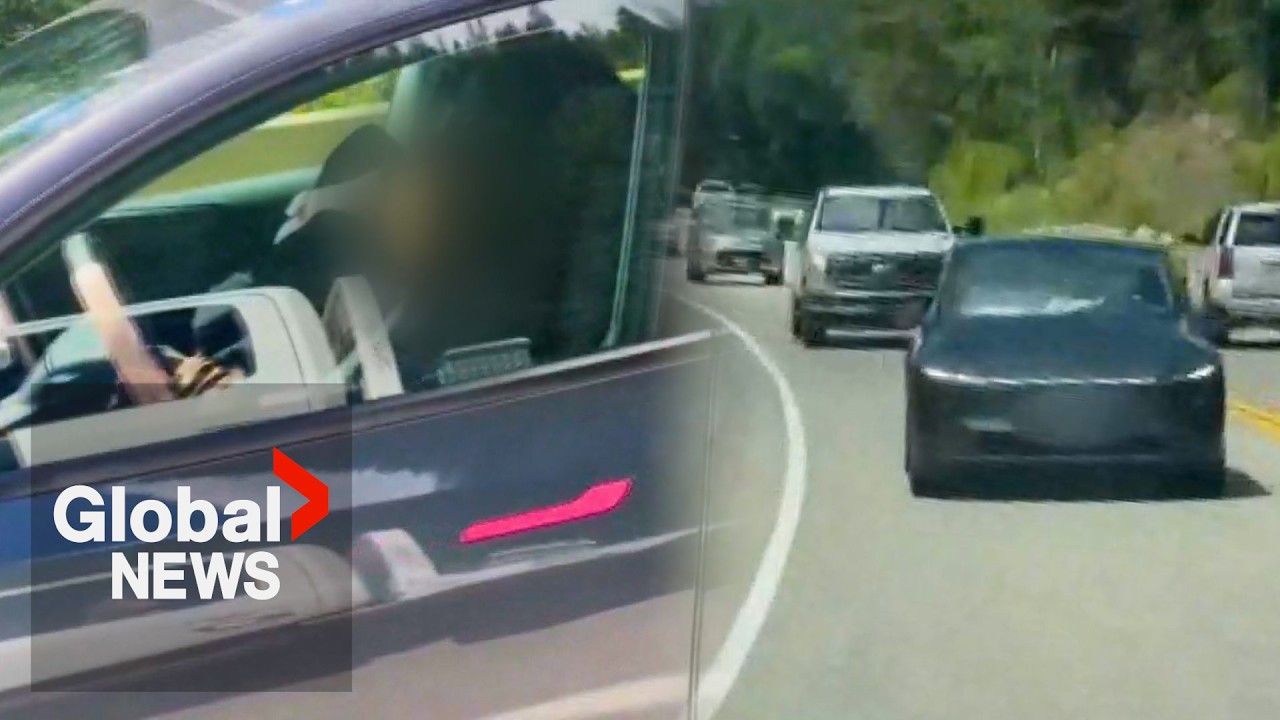 "Mind-blowing": Video appears to show driver asleep in self-driving Tesla on BC highway