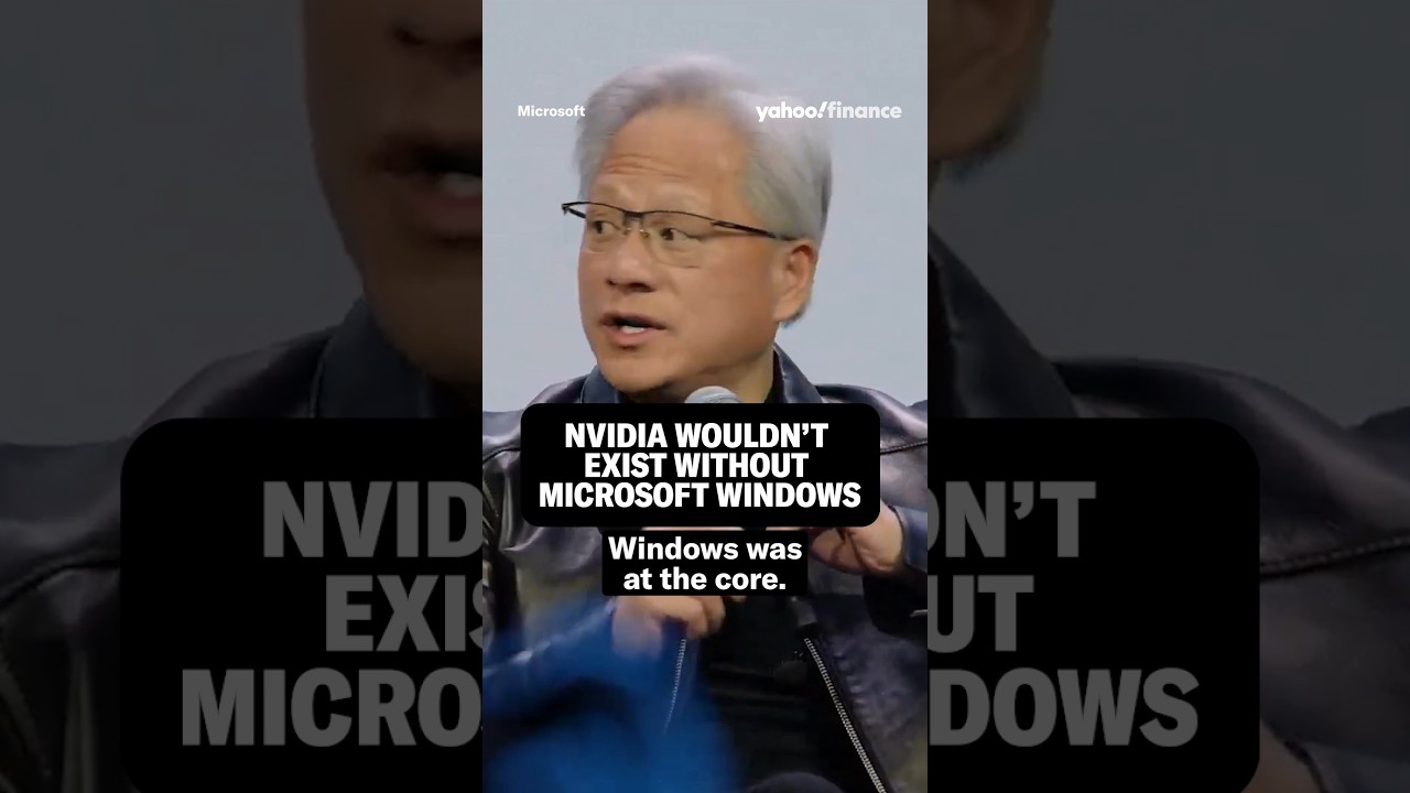 Jensen Huang says Nvidia wouldn't exist without Microsoft Windows. 🥹