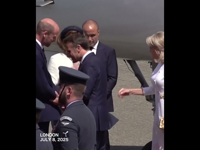 Macron and wife Brigitte received by UK Prince Willam and Princess Kate