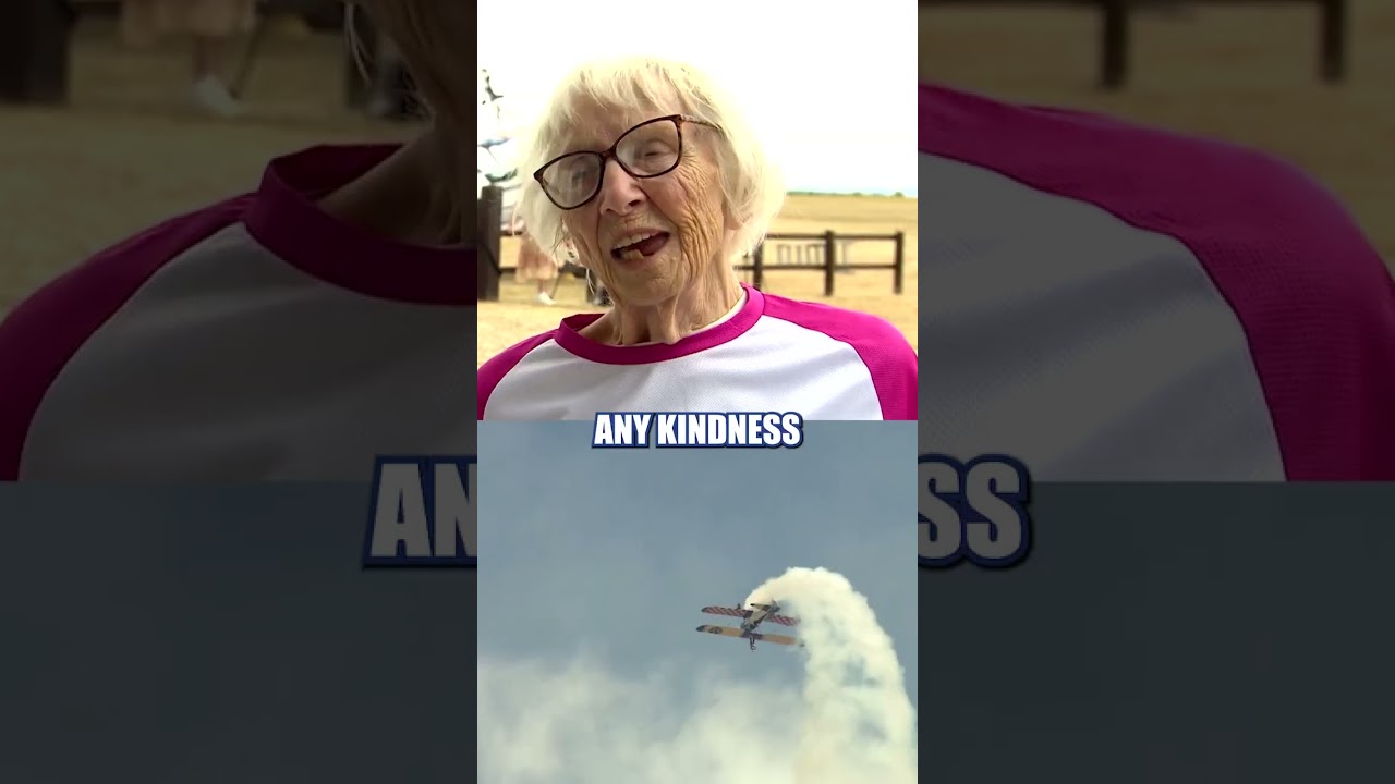 British great-grandmother becomes the world's oldest female wing walker for the second time #shorts