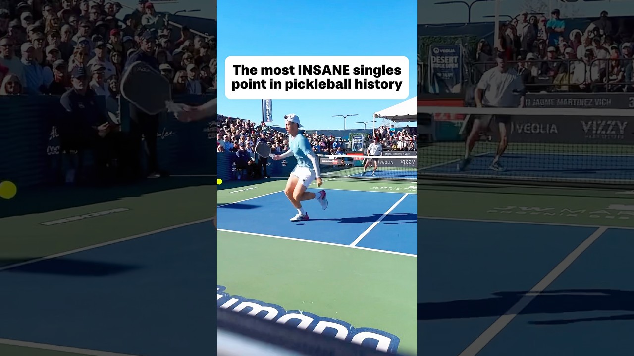 The most INSANE singles point in pickleball history 🤯