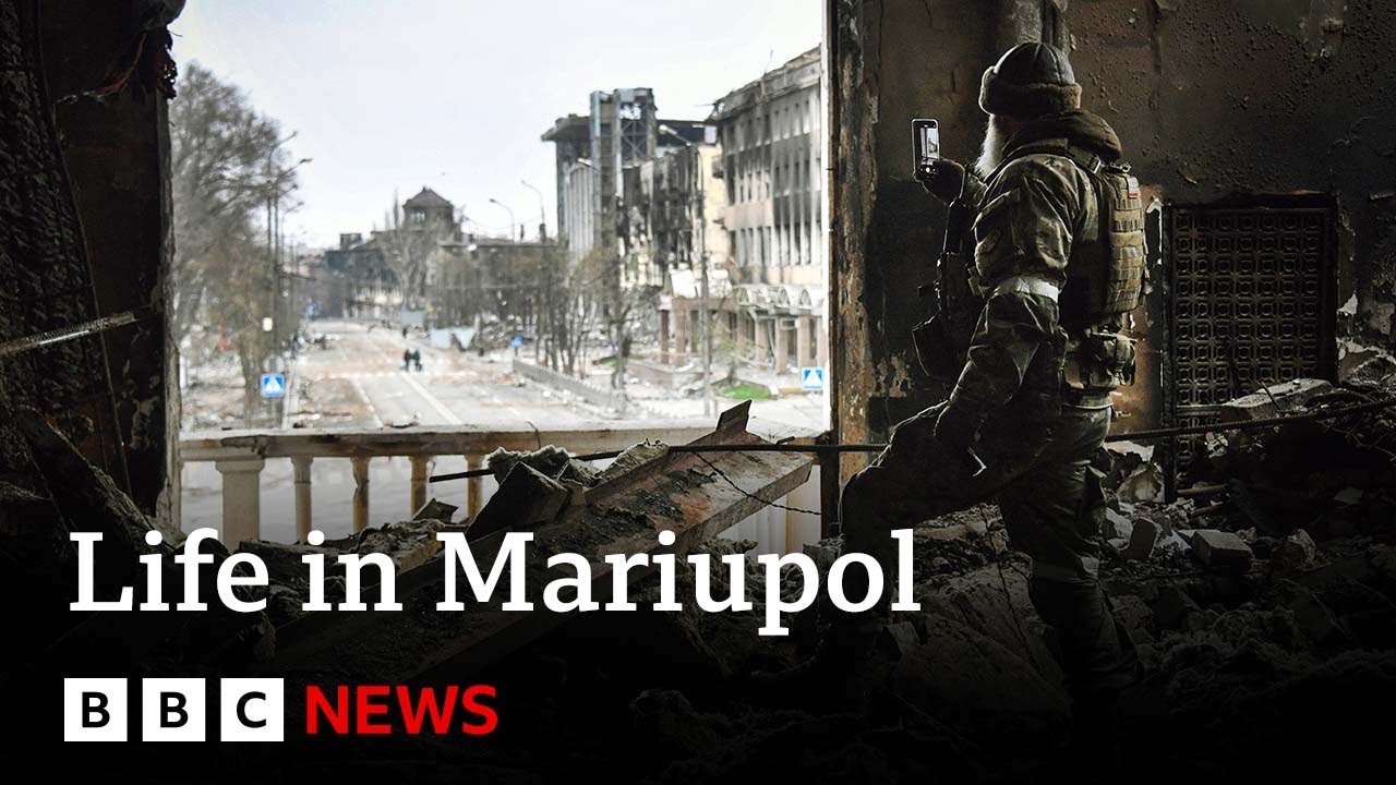 Residents of Ukraine's Mariupol deny Russian claims occupied city returning to normal | BBC News