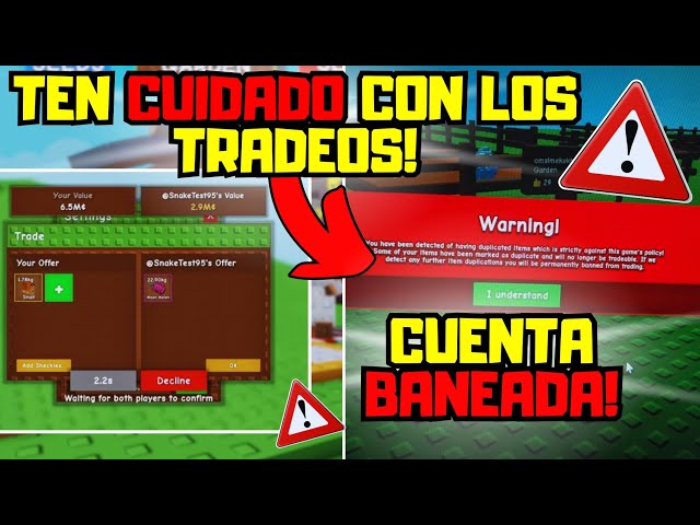 TEN CUIDADO con los TRADEOS de GROW A GARDEN! TE podrían BANEAR! | Roblox