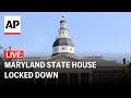 LIVE: Aerial of the Maryland State House locked down
