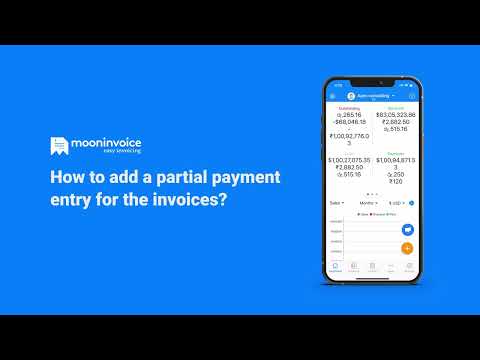 How to Add Partial Payment Entry For the Invoices?