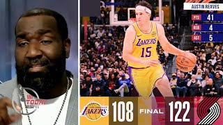 NBA Today | Perkins reacts to Austin Reaves' 41 Pts not enough in Lakers 122-108 loss vs Blazers