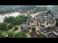 Drone footage captures extent of flooding in southern Chinese city of Qingyuan | News9 #chinafloods