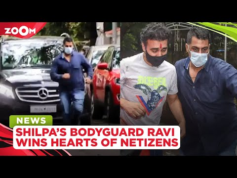 Shilpa Shetty's bodyguard Ravi wins hearts of netizens as he keeps Raj Kundra safe Shilpa Shetty's bodyguard Ravi wins hearts of netizens as he keeps Raj Kundra safe