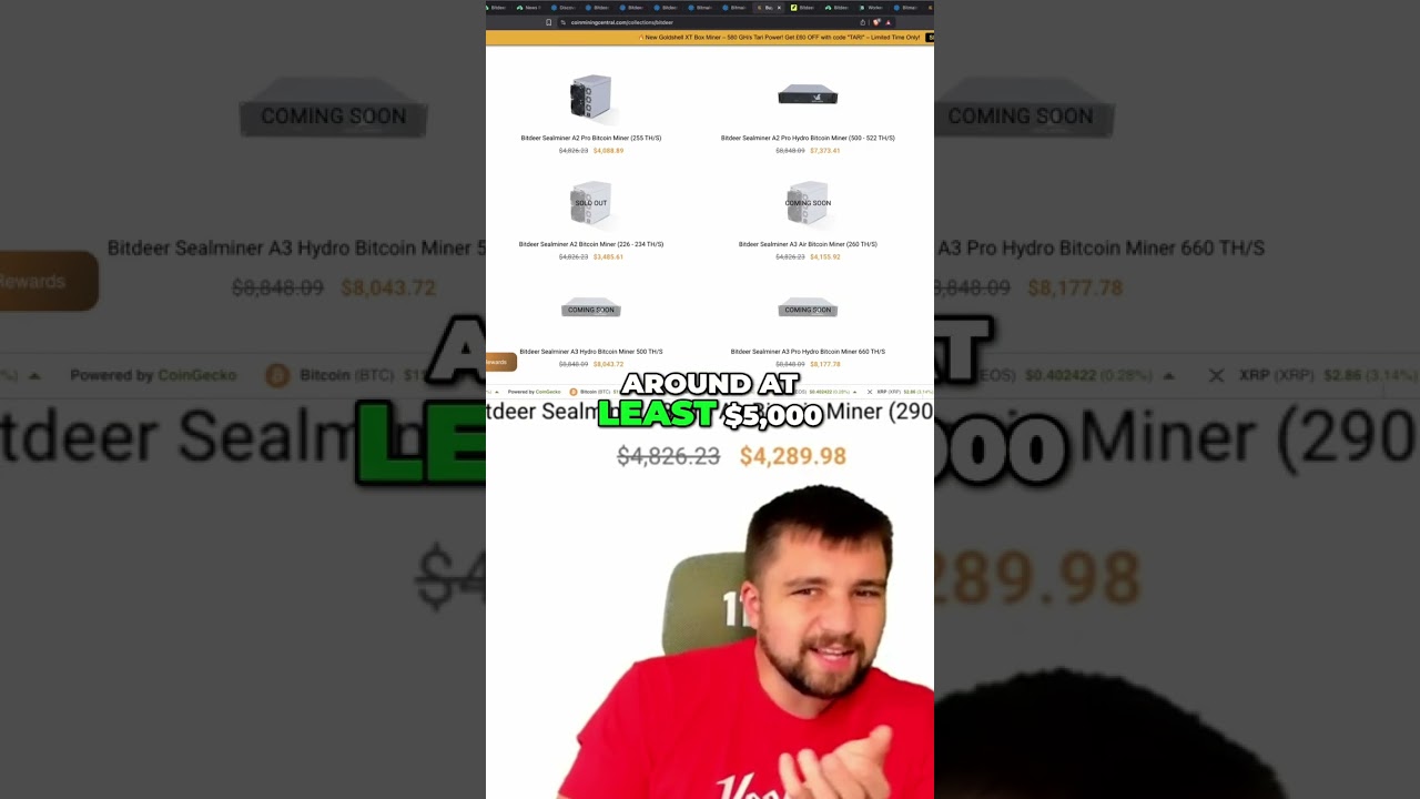 Bitcoin Miner Prices? This Guy Is Just a Pleb! shorts