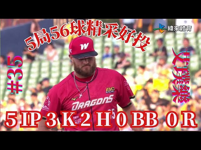 【艾璞樂化身省球一哥！】 五局56球勝投輕鬆到手 !｜20250713｜#味全龍 #WeiChuanDragons