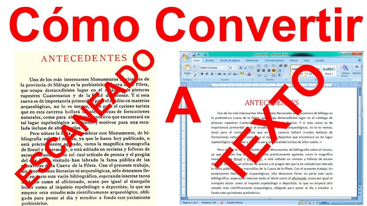 C Mo Convertir Una Imagen Escaneada A Texto Editable En Word Textos Riset