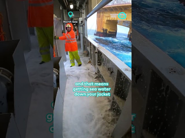 Huge Cold Waves Go Over the Side of the Boat || ViralHog Shorts