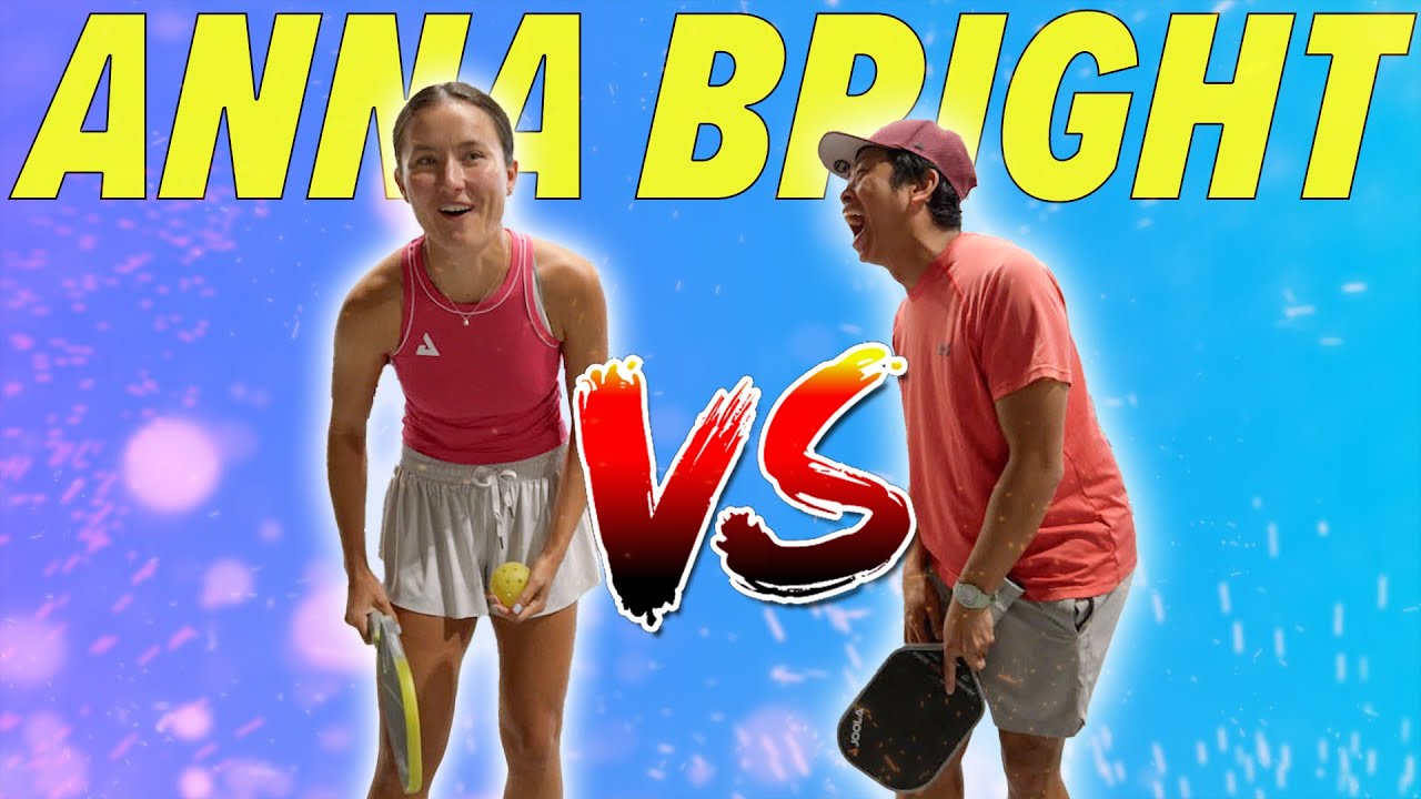 I challenged Anna Bright to a singles game (PROS VS JOES)