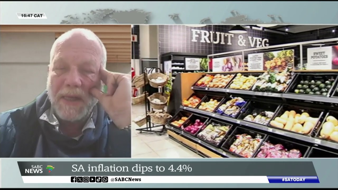 SA consumer inflation slows to 4.4% in August; expected to continue downward