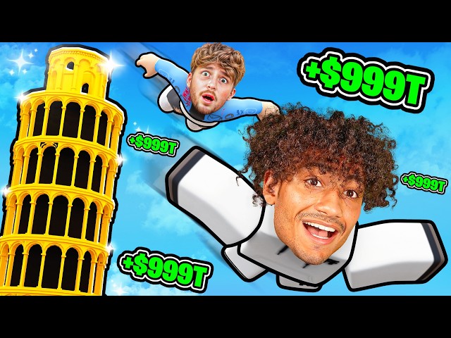 We Made TRILLIONS in Roblox Climb and Jump Tower..
