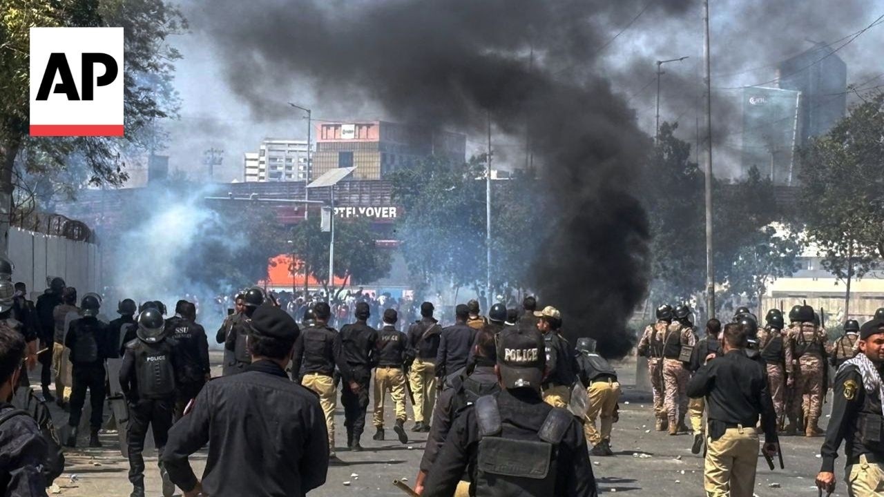 Violent protest outside US Consulate in Pakistan's Karachi over killing of Khamenei