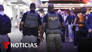 Vea cómo agentes de ICE llegan al aeropuerto de Atlanta para ayudar a TSA | Noticias Telemundo
