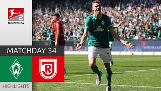 Celebrations in Bremen! | SV Werder Bremen — Jahn Regensburg 2-0 | Highlights | MD 34 – BL2 — 21/22