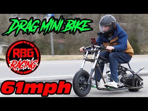 61MPH Drag Mini Bike Run!!!