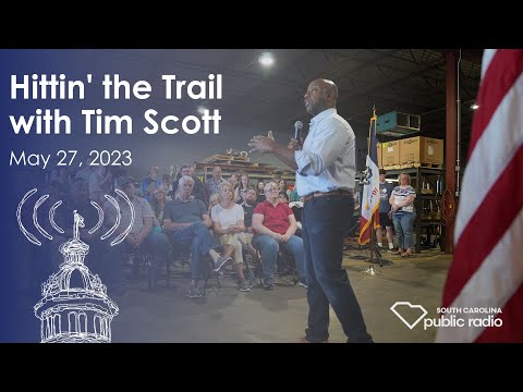 screenshot of youtube video titled Hittin' the Trail with Tim Scott | South Carolina Lede