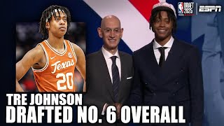 The Wizards select Tre Johnson with the 6th overall pick | 2025 NBA Draft