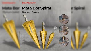 Pratinjau video produk Taffware Mata Bor Spiral Drill Bits Titanium Coated 3 PCS