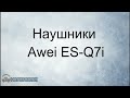 Наушники Awei ES-Q7i обзор