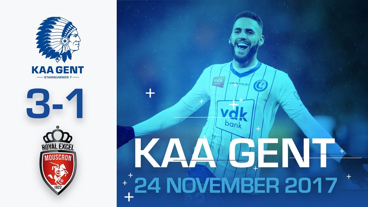 Samenvatting KAA Gent - R Excel Mouscron (3-1)