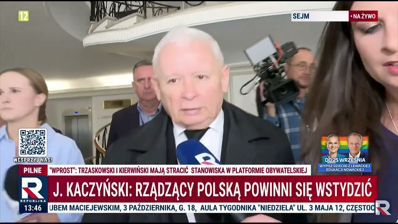 Kaczyński: rządzący Polską powinni się wstydzić!