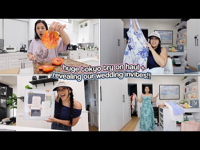 HUGE TOKYO TRY-ON HAUL + Revealing Our Wedding Invites!!