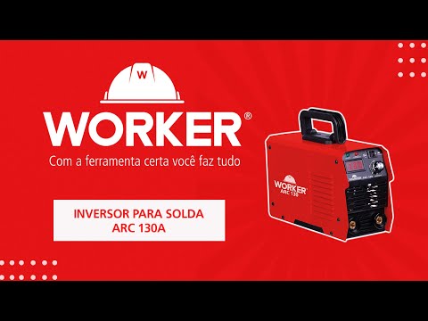 Solda Inversora com Máscara Auto Escurecimento 130A Biv Worker - Vídeo explicativo